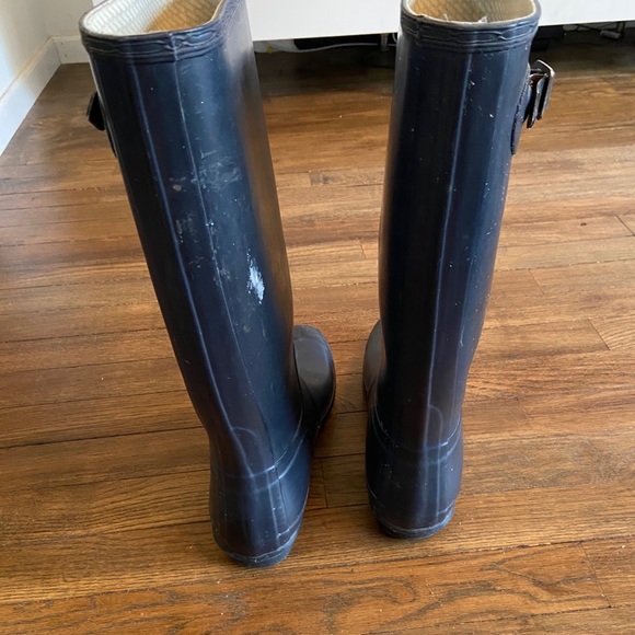 Hunter Original Tall Rain Boot Size 10 Navy - Picture 6 of 8